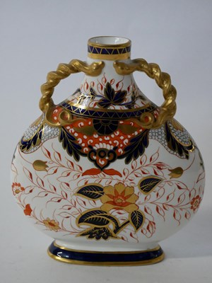 Lot 374 - 19th century Davenport vase with rope handles,...