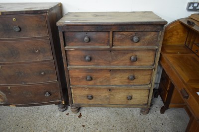 Lot 384 - VICTORIAN MAHOGANY FIVE DRAWER CHEST (FOR...