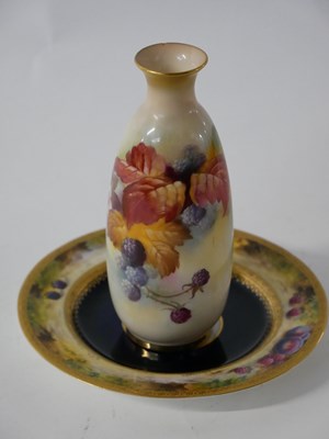 Lot 390 - Royal Worcester vase decorated with...