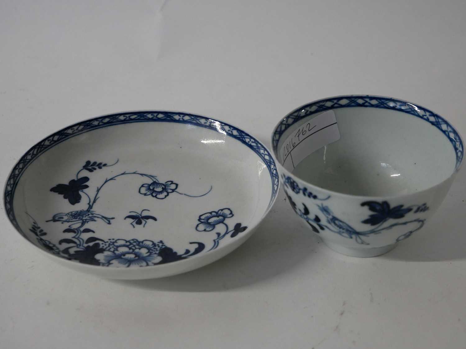 Lot 401 - Liverpool Chaffers tea bowl and saucer with...