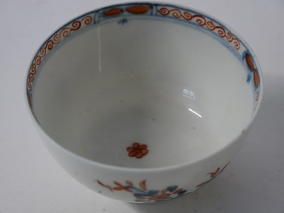 Lot 405 - Lowestoft porcelain tea bowl and saucer...