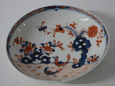 Lot 405 - Lowestoft porcelain tea bowl and saucer...