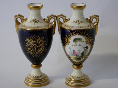 Lot 421 - Pair of late 19th century Coalport vases, the...