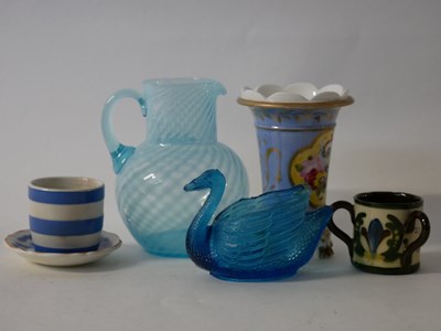 Lot 417 - 19th century English porcelain spill vase,...