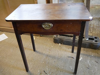 Lot 573 - Small Georgian mahogany single drawer side...