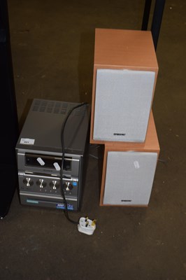 Lot 891 - SMALL SONY HI-FI WITH PAIR OF SPEAKERS