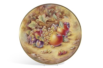 Lot 25 - Royal Worcester Fruit Plaque by English of...