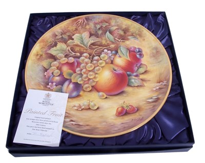 Lot 25 - Royal Worcester Fruit Plaque by English of...