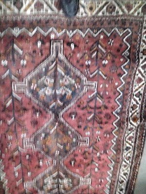 Lot 431 - 20th century Middle Eastern wool floor rug...