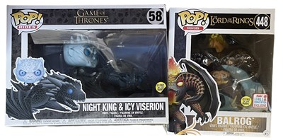 Lot 235 - A pair of larger Funko Pop! Vinyl figures, to...