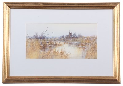 Lot 564 - Colin Burns (b.1944), "Widgeon by The Old Mill-...