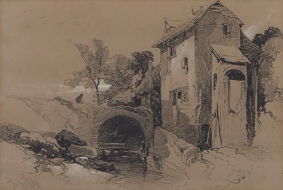 Lot 622 - Henry Bright (1810-1873), Buildings by a...