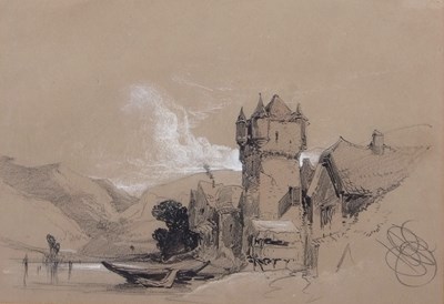 Lot 585 - Henry Bright (1810-1873), Continental castle...