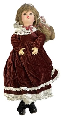 Lot 189 - An SFBJ bisque head doll, marked SFBJ - PARIS -...