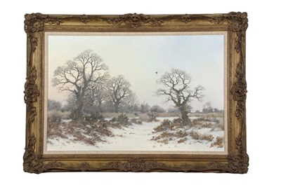 Lot 683 - Colin Burns (b.1944), Winter landscape with a...