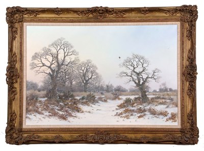 Lot 615 - Colin Burns (b.1944), Winter landscape with a...