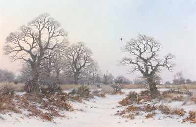 Lot 615 - Colin Burns (b.1944), Winter landscape with a...