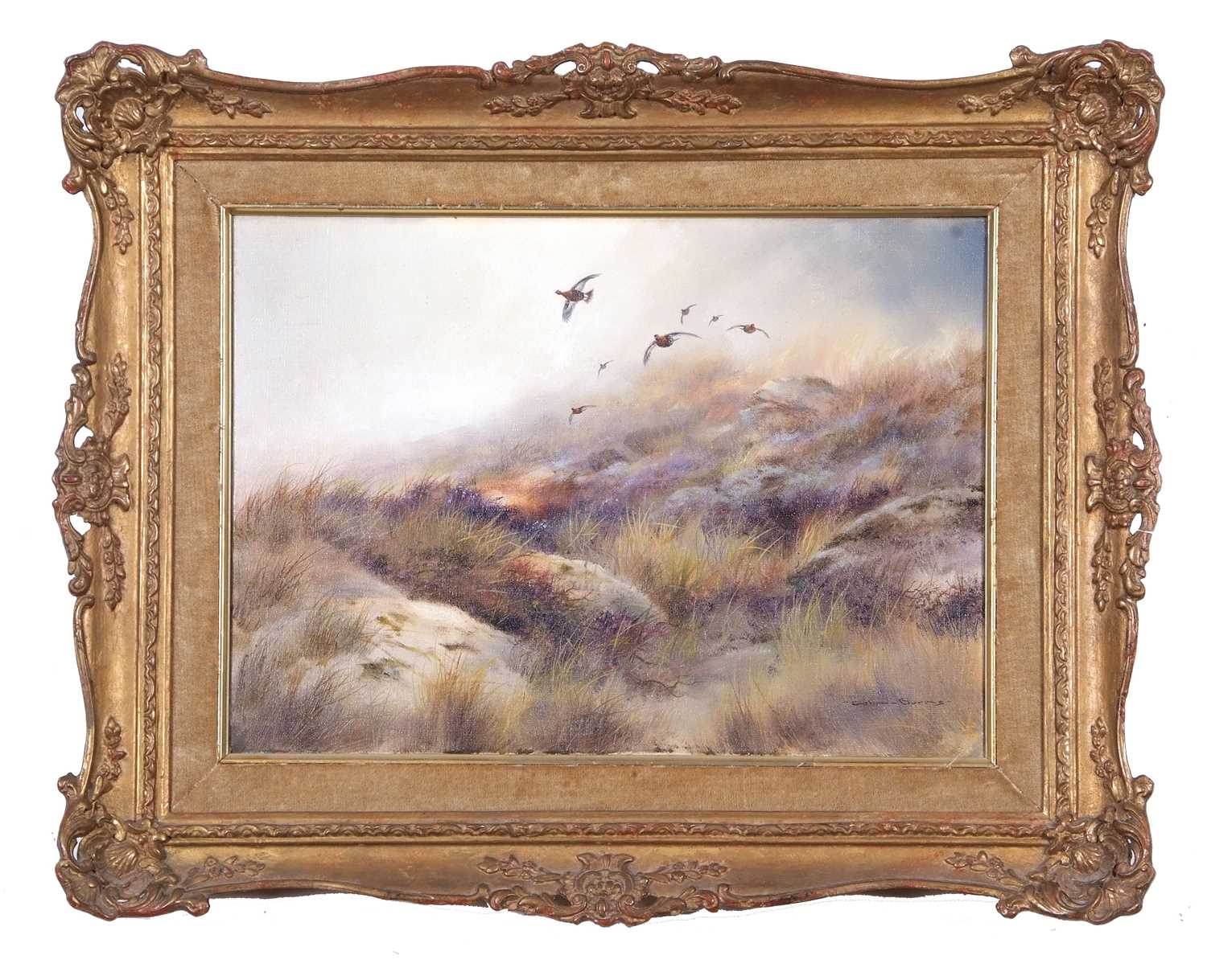 Lot 617 - Colin Burns (b.1944), "Red Grouse-Angus", oil...