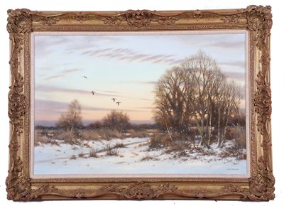 Lot 612 - Colin Burns (b.1944), Winter landscape with...
