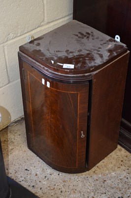 Lot 279 - Mahogany bow front corner cabinet