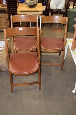 Lot 710 - Set of three folding chairs