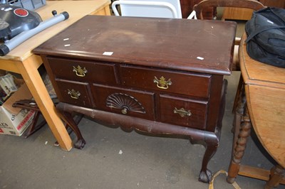 Lot 757 - Reproduction Georgian style mahogany lowboy...