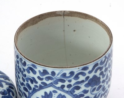 Lot 143 - A Chinese porcelain jar and cover Qing Dynasty...