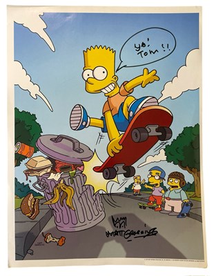 Lot 22a - A Bart Simpson art print, bearing the...