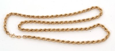 Lot 258 - A 9ct rope twist necklace, with tag with...