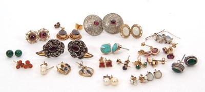 Lot 344 - A quantity of mixed earrings: to include...