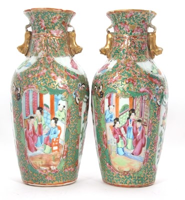 Lot 130 - A pair of 19th Century Famille Rose Vases with...