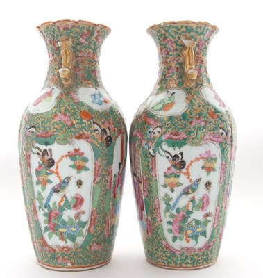 Lot 130 - A pair of 19th Century Famille Rose Vases with...