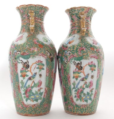 Lot 130 - A pair of 19th Century Famille Rose Vases with...