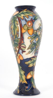 Lot 90 - Moorcroft Pottery: a Shirewood pattern vase by...