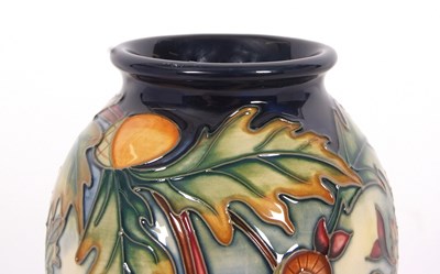 Lot 90 - Moorcroft Pottery: a Shirewood pattern vase by...