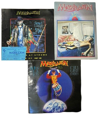 Lot 182 - Three 1980s Marilion tour programmes, to...