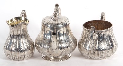 Lot 261 - A Victorian silver bachelors teapot of...