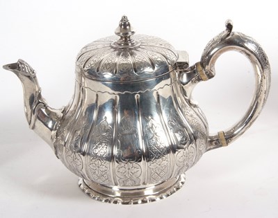 Lot 261 - A Victorian silver bachelors teapot of...