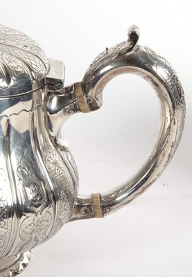 Lot 261 - A Victorian silver bachelors teapot of...