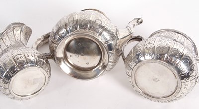 Lot 261 - A Victorian silver bachelors teapot of...