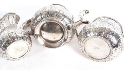 Lot 261 - A Victorian silver bachelors teapot of...