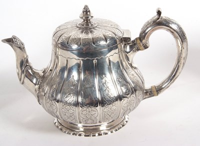 Lot 261 - A Victorian silver bachelors teapot of...