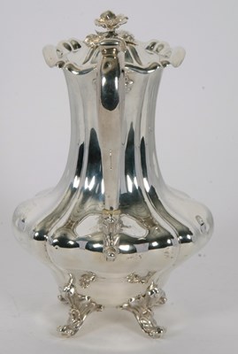 Lot 264 - A Victorian silver coffee pot of lobed...