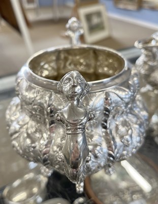 Lot 274 - An Irish silver three piece tea service...