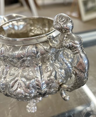 Lot 274 - An Irish silver three piece tea service...