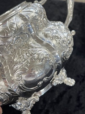 Lot 274 - An Irish silver three piece tea service...