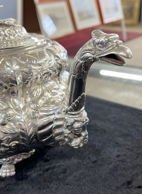 Lot 274 - An Irish silver three piece tea service...