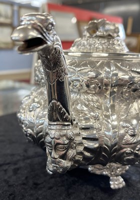 Lot 274 - An Irish silver three piece tea service...