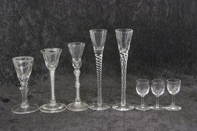 Lot 5 - A group of 18th/19th Century glass, probably...