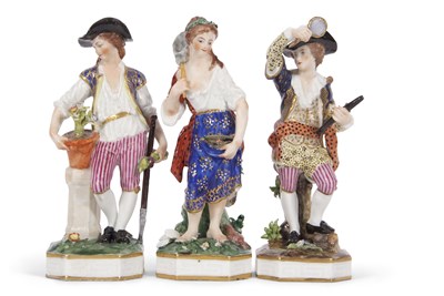 Lot 17 - A group of three 19th Century Derby figures...